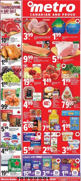 metro - Metro - Thanksgiving Sale Flyer Valid from 2026-10-08 to 2026-10-14