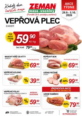prodejny-zeman - Budoucí Prodejny Zeman leták platný od úterý 29.09.2026 do soboty 03.10.2026