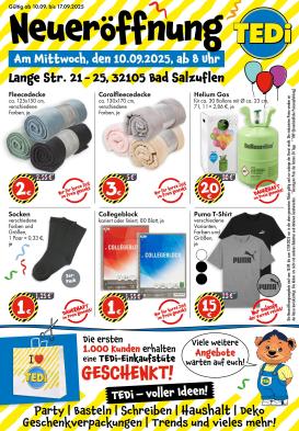 tedi - TEDi - Neueröffnung in Bad Salzuflen-Prospekt gültig vom 10.09. bis 17.09.