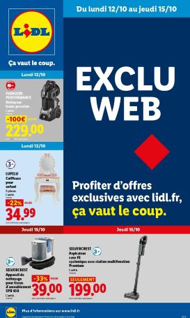 lidl - Current Lidl - Les Exclus Web de la semaine leaflet valid from du lundi 12/10/2026 to de jeudi 15/10/2026