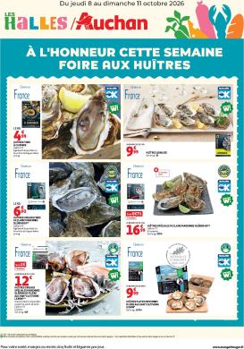 auchan - Current Auchan - Foire aux Huitres - Hypermarché leaflet valid from de jeudi 08/10/2026 to du dimanche 11/10/2026