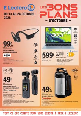 e-leclerc - Current E.Leclerc - Bons plans d'octobre leaflet valid from du mardi 13/10/2026 to du samedi 24/10/2026