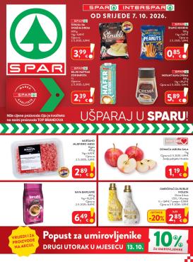 spar - Aktualni katalog SPAR od srijede, 07.10.2026 do utorka, 13.10.2026