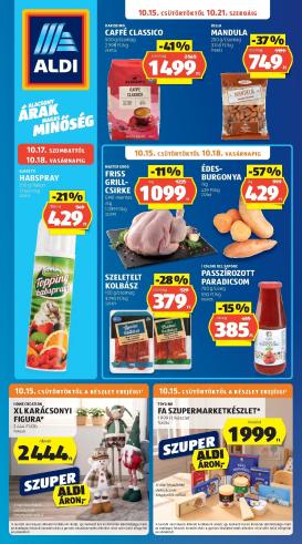 aldi - Aldi hirdetmény a következő hétre csütörtöktől 2026.10.15.-tól szerdától 2026.10.21.-ig