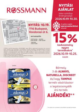 rossmann - Rossmann hirdetmény a következő hétre hétfőtől 2026.10.19.-tól péntektől 2026.10.30.-ig