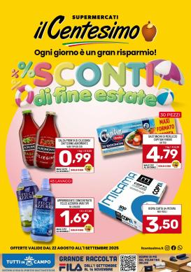 il-centesimo - Volantino il Centesimo valido dal 22/08 al 01/09
