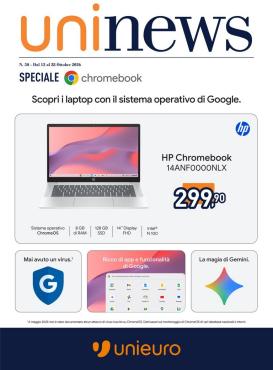 unieuro - Volantino attuale di Unieuro - Speciale Chromebook valido dal lunedì 12/10/2026 al mercoledì 28/10/2026