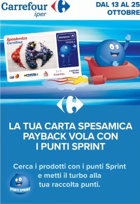carrefour - Volantino attuale di Carrefour - Punti Sprint Payback valido dal martedì 13/10/2026 al domenica 25/10/2026