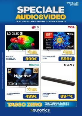 euronics - Volantino attuale di Euronics - Audio Video valido dal giovedì 08/10/2026 al mercoledì 28/10/2026