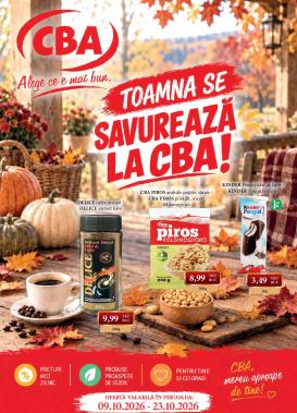 cba - CBA - Octombrie pliante pentru săptămâna viitoare de la vineri 09.10.2026 până la vineri 23.10.2026