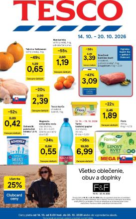 tesco - Nový Tesco leták od stredy, 14.10.2026 do utorka, 20.10.2026