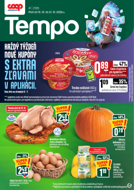 coop-jednota - Nový COOP Jednota - Tempo leták od štvrtka, 15.10.2026 do stredy, 21.10.2026