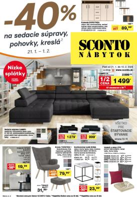 sconto-nabytok - Leták SCONTO nábytok platný od 21.01. do 10.02.