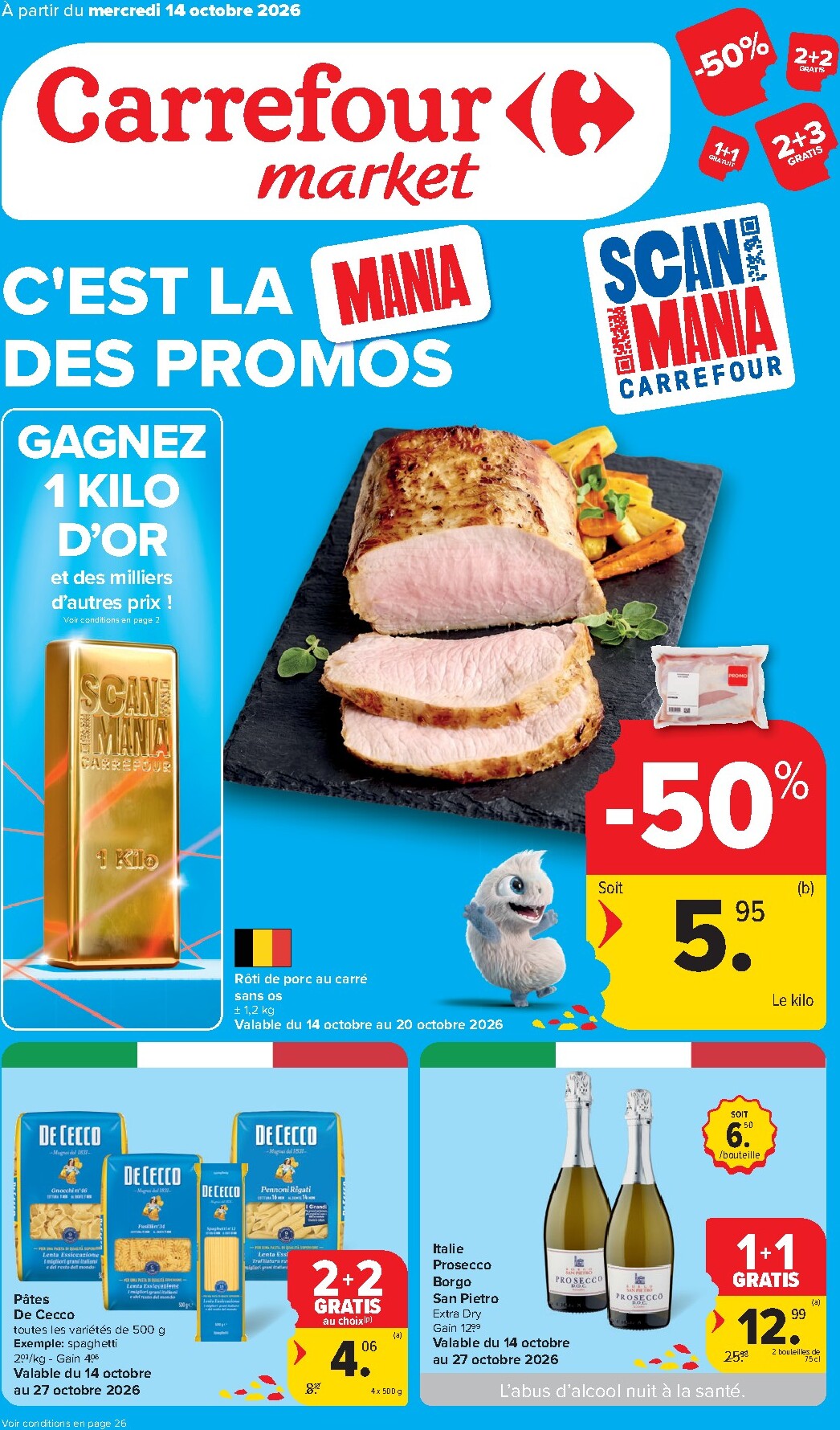 carrefour-market - Carrefour Market folder voor volgende week van woensdag 14/10/2026 tot dinsdag 20/10/2026 - page: 1