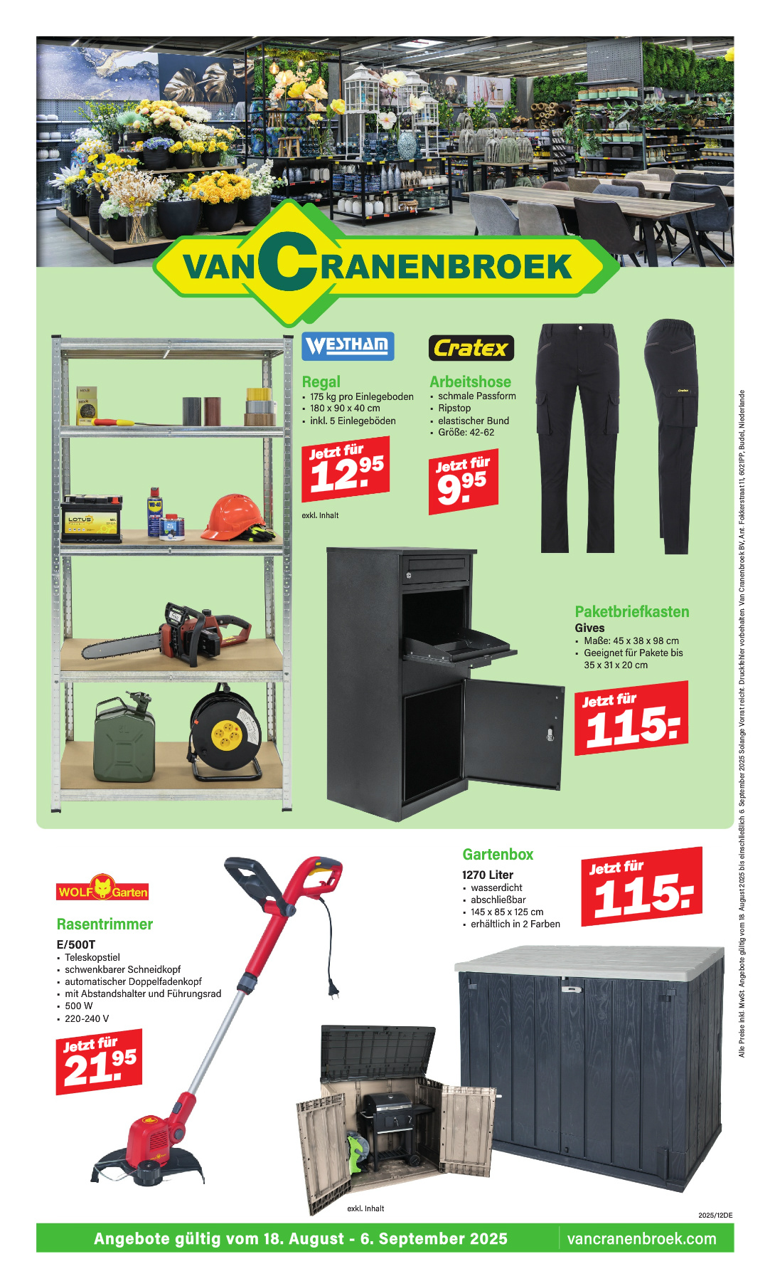 van-cranenbroek - Van Cranenbroek - Duits folder geldig vanaf 18/08 - 06/09