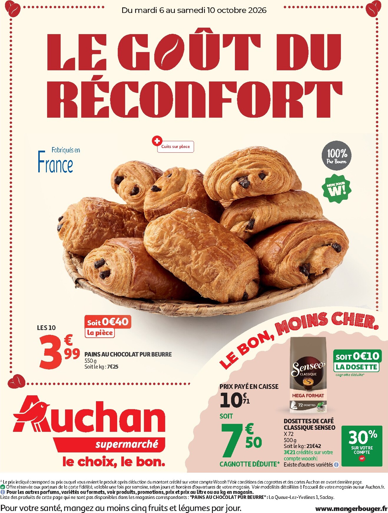 auchan - Auchan - Le Goût du Réconfort folder voor volgende week van dinsdag 06/10/2026 tot zaterdag 10/10/2026