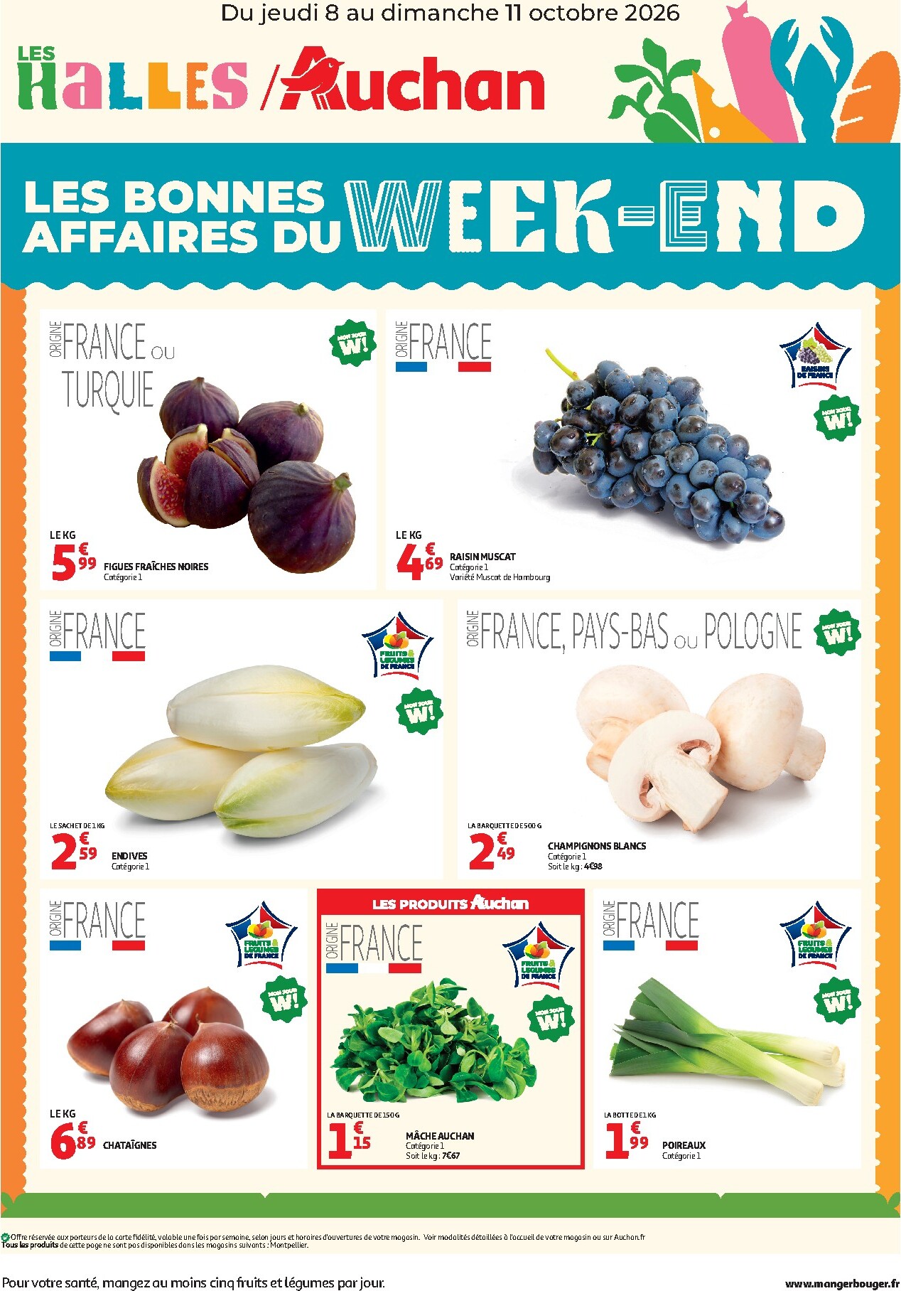 auchan - Huidige Auchan - Les bons plans du week end dans votre hyper - Hypermarché folder geldig van donderdag 08/10/2026 tot zondag 11/10/2026