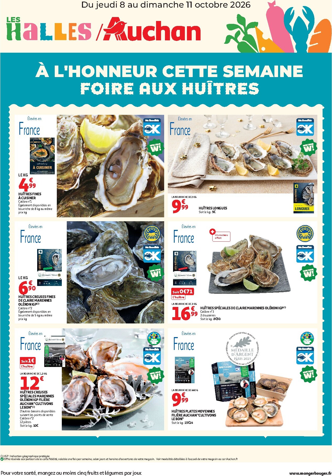 auchan - Huidige Auchan - Foire aux Huitres - Hypermarché folder geldig van donderdag 08/10/2026 tot zondag 11/10/2026