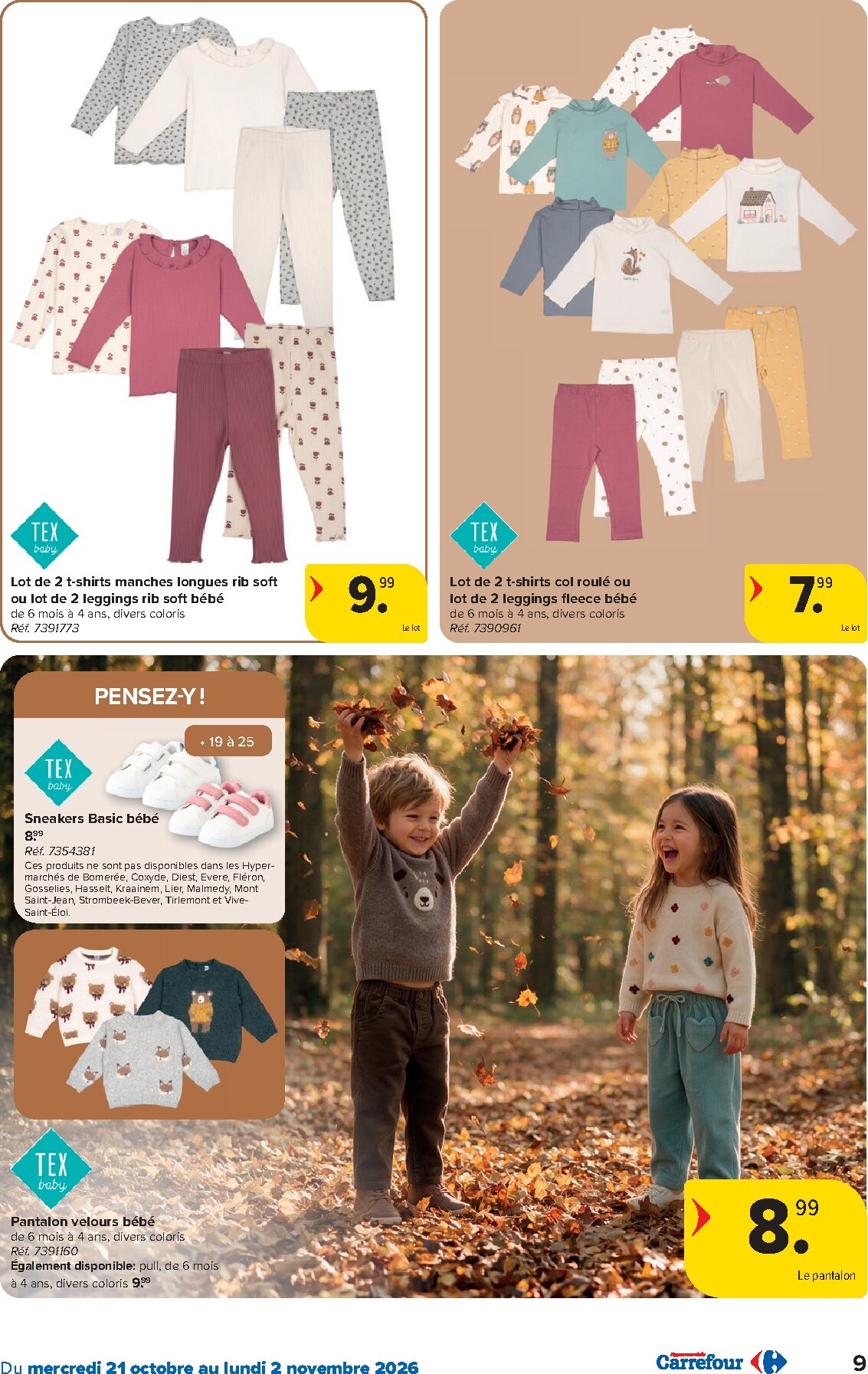carrefour - Carrefour - Textile d'automne folder voor volgende week van woensdag 21/10/2026 tot maandag 02/11/2026 - page: 9