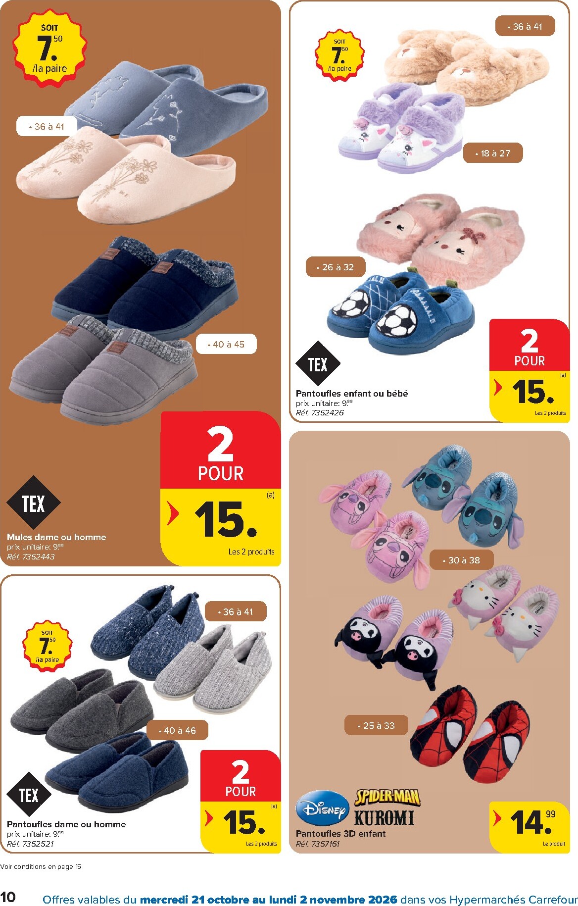 carrefour - Carrefour - Textile d'automne folder voor volgende week van woensdag 21/10/2026 tot maandag 02/11/2026 - page: 10
