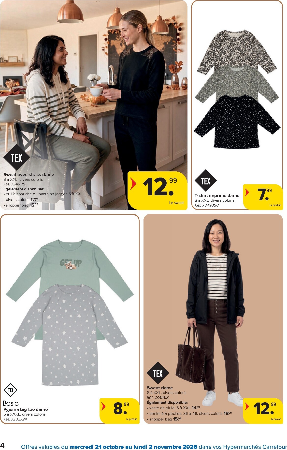 carrefour - Carrefour - Textile d'automne folder voor volgende week van woensdag 21/10/2026 tot maandag 02/11/2026 - page: 4