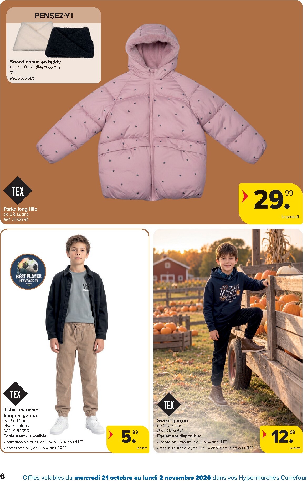 carrefour - Carrefour - Textile d'automne folder voor volgende week van woensdag 21/10/2026 tot maandag 02/11/2026 - page: 6
