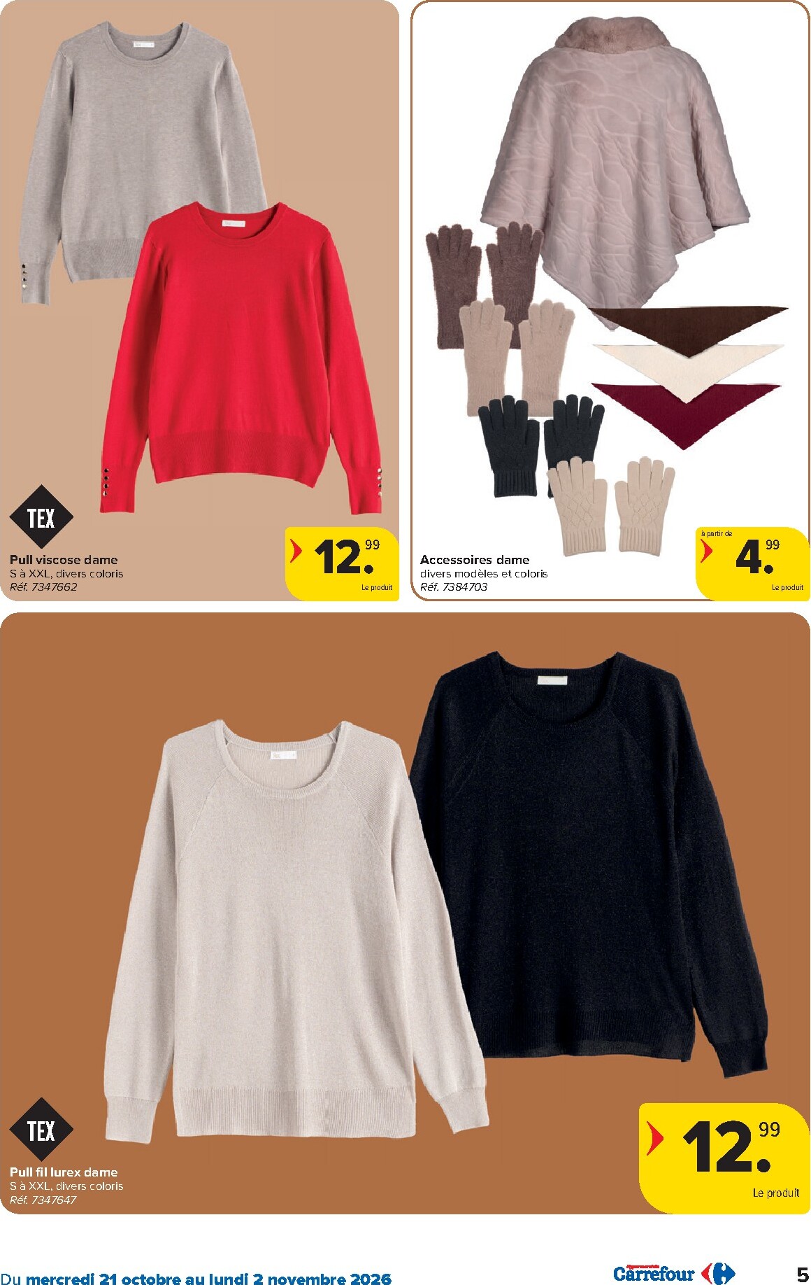carrefour - Carrefour - Textile d'automne folder voor volgende week van woensdag 21/10/2026 tot maandag 02/11/2026 - page: 5