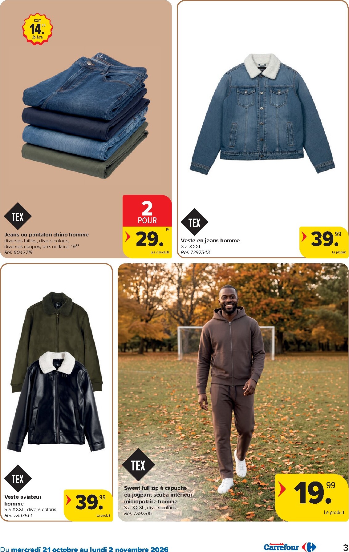 carrefour - Carrefour - Textile d'automne folder voor volgende week van woensdag 21/10/2026 tot maandag 02/11/2026 - page: 3