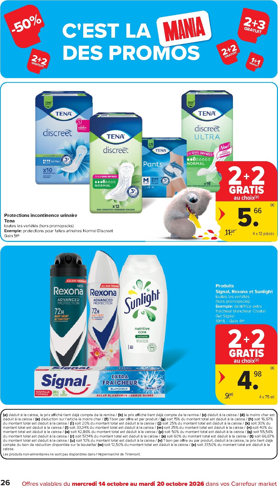 carrefour - Carrefour - Market Promotions de la semaine folder voor volgende week van woensdag 14/10/2026 tot dinsdag 20/10/2026 - page: 26