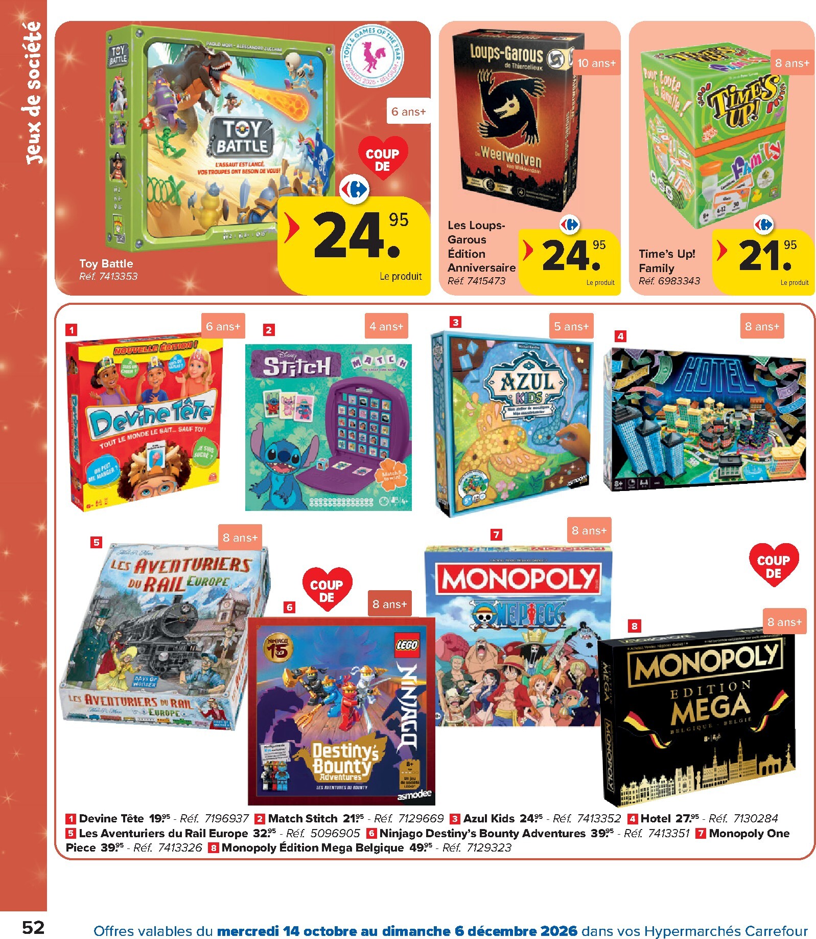 carrefour - Carrefour - Catalogue Jouets folder voor volgende week van woensdag 14/10/2026 tot zondag 06/12/2026 - page: 52