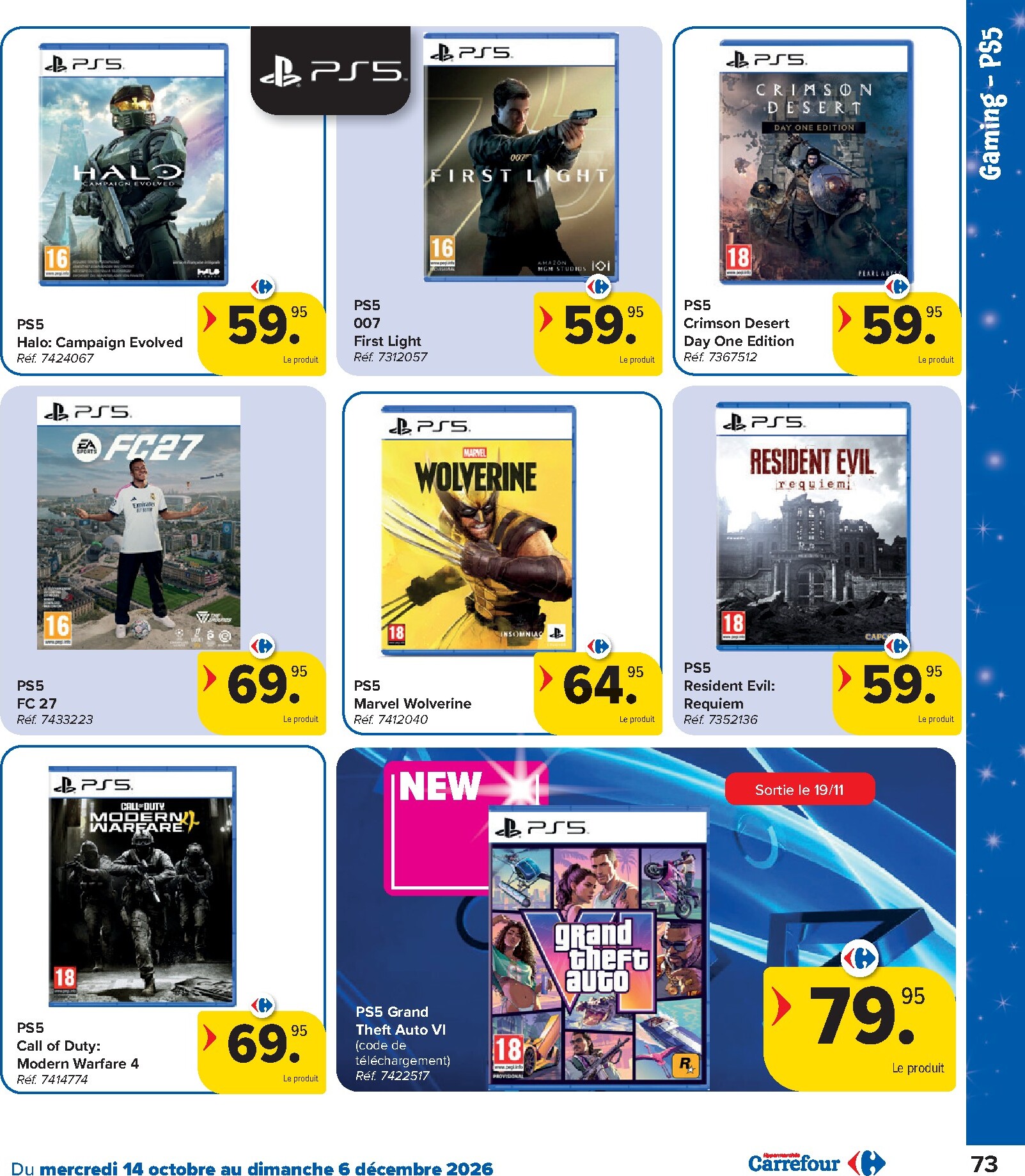 carrefour - Carrefour - Catalogue Jouets folder voor volgende week van woensdag 14/10/2026 tot zondag 06/12/2026 - page: 73