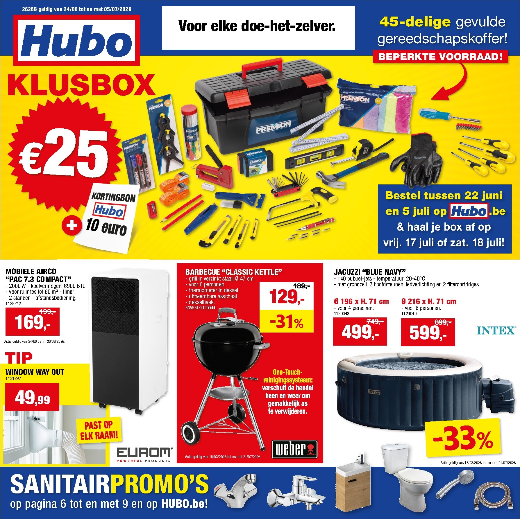 hubo - Huidige Hubo folder geldig van woensdag 24/06/2026 tot zondag 05/07/2026