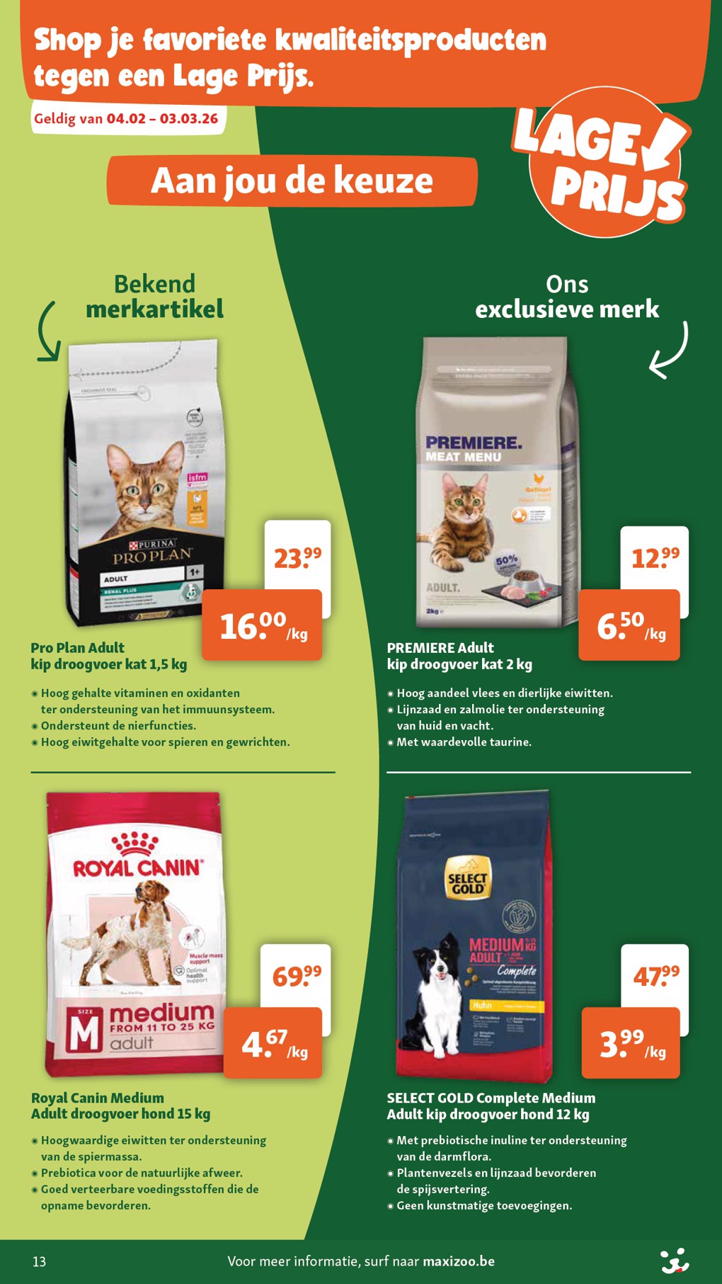 maxizoo - De Maxizoo folder geldig vanaf 04/02/2026 t/m 03/03/2026 - page: 13