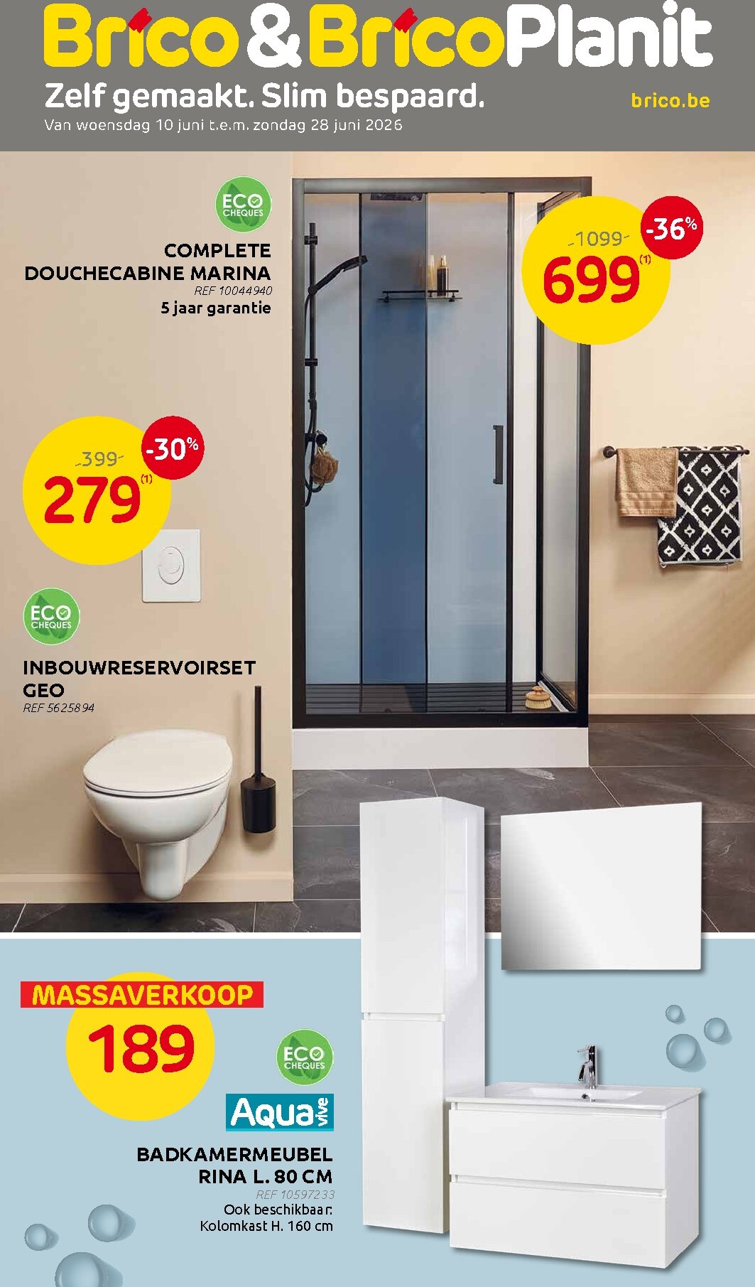 brico - Huidige Brico - Bathroom folder geldig van woensdag 10/06/2026 tot zondag 28/06/2026