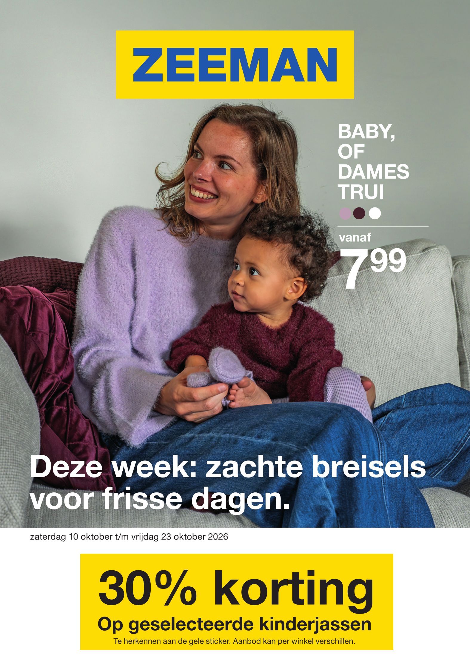 zeeman - Zeeman folder voor volgende week van zaterdag 10/10/2026 tot vrijdag 23/10/2026 - page: 1