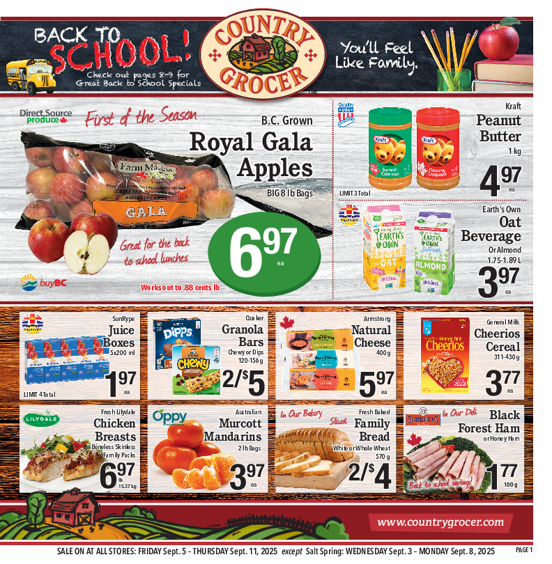 country-grocer - Country Grocer flyer valid from 09-05 - 09-11