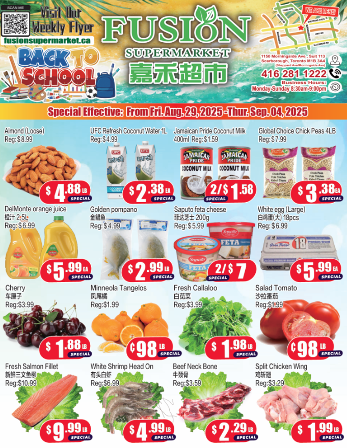 fusion-supermarket - Fusion Supermarket - Scarborough flyer valid from 08-29 - 09-04 - page: 1