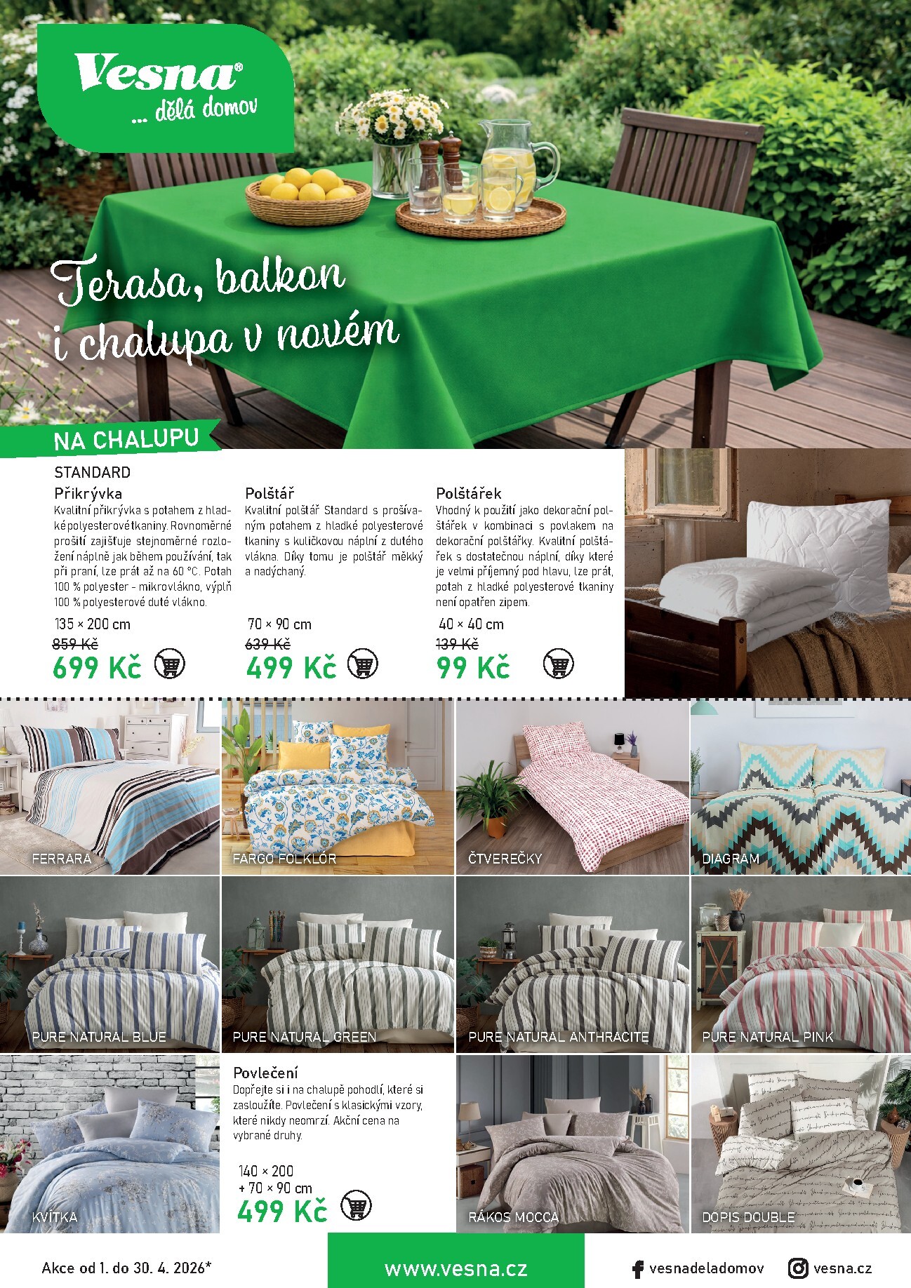 vesna - Vesna leták platný od středy 01.04.2026 do čtvrtka 30.04.2026