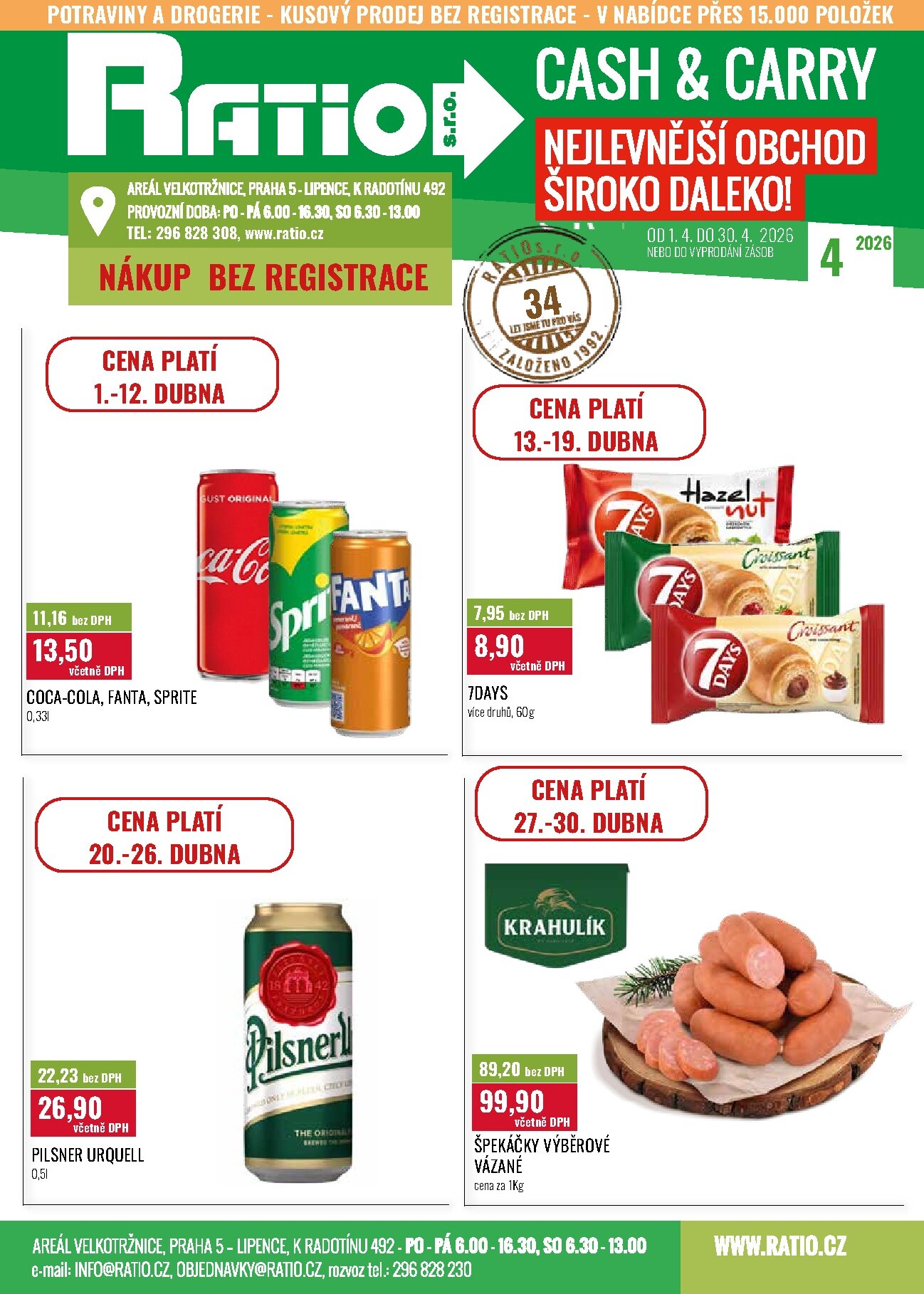 ratio - Ratio leták platný od středy 01.04.2026 do čtvrtka 30.04.2026