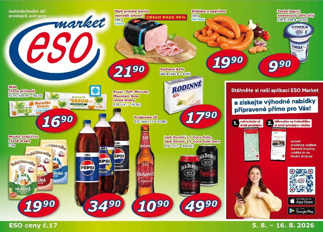 eso-market - Budoucí ESO MARKET leták platný od středy 05.08.2026 do neděle 16.08.2026
