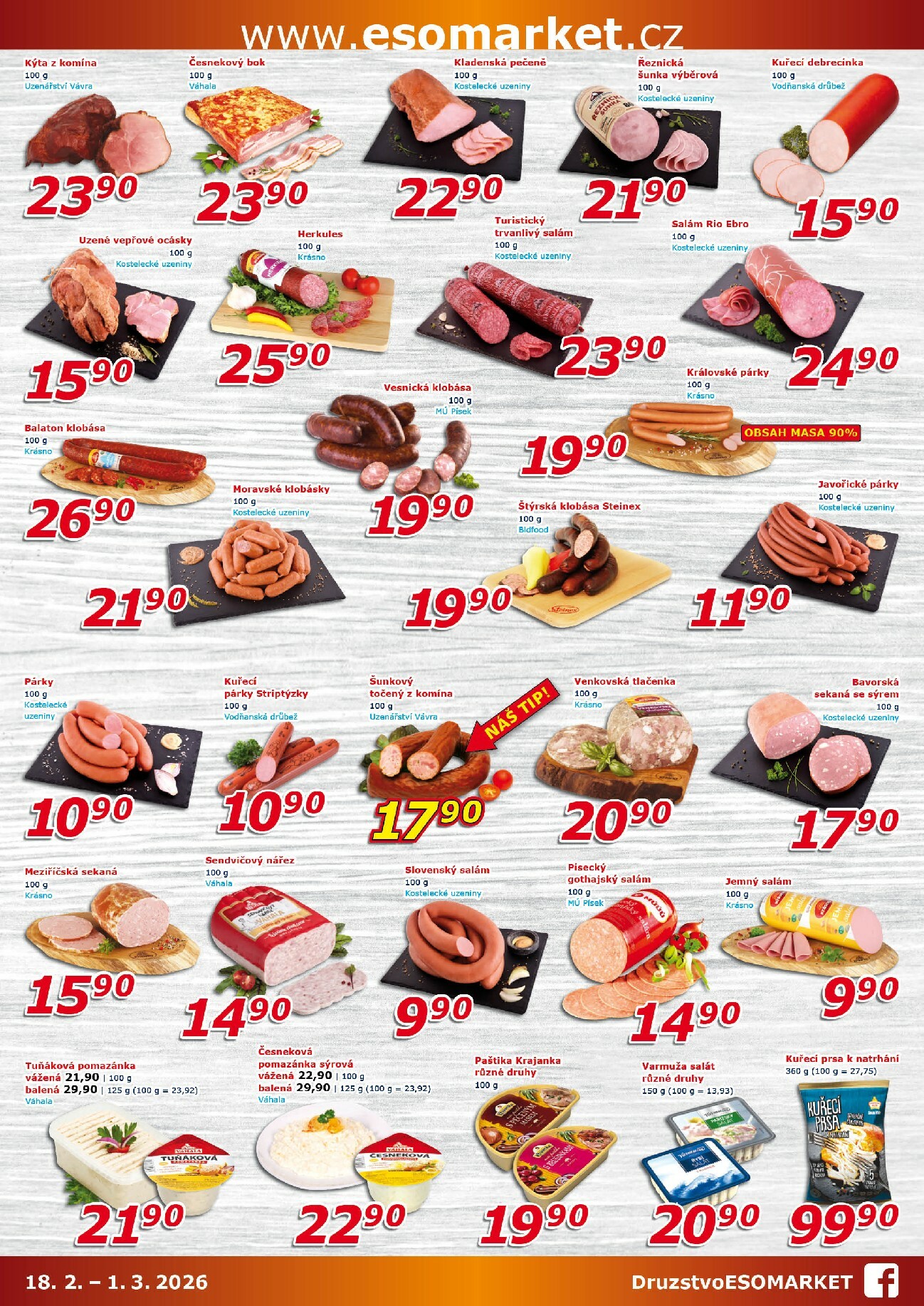 eso-market - ESO MARKET leták platný od středy 18.02.2026 do neděle 01.03.2026 - page: 2