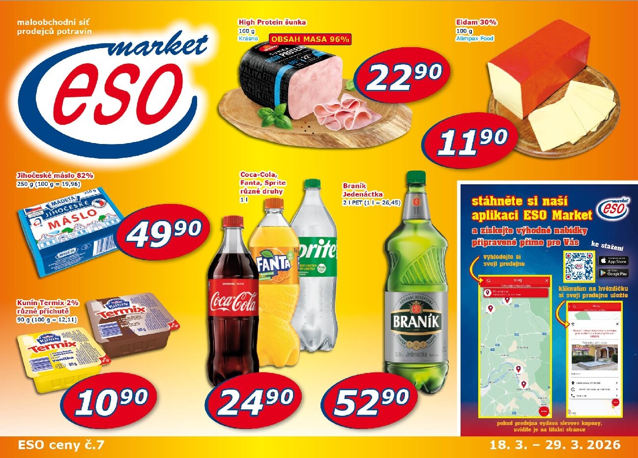 eso-market - ESO MARKET leták platný od středy 18.03.2026 do neděle 29.03.2026