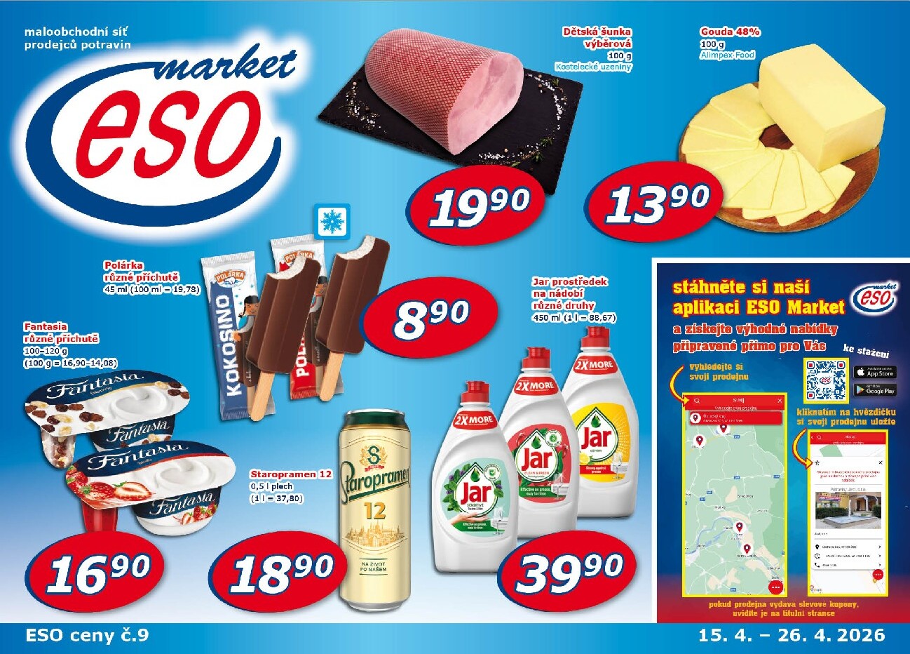 eso-market - Budoucí ESO MARKET leták platný od středy 15.04.2026 do neděle 26.04.2026