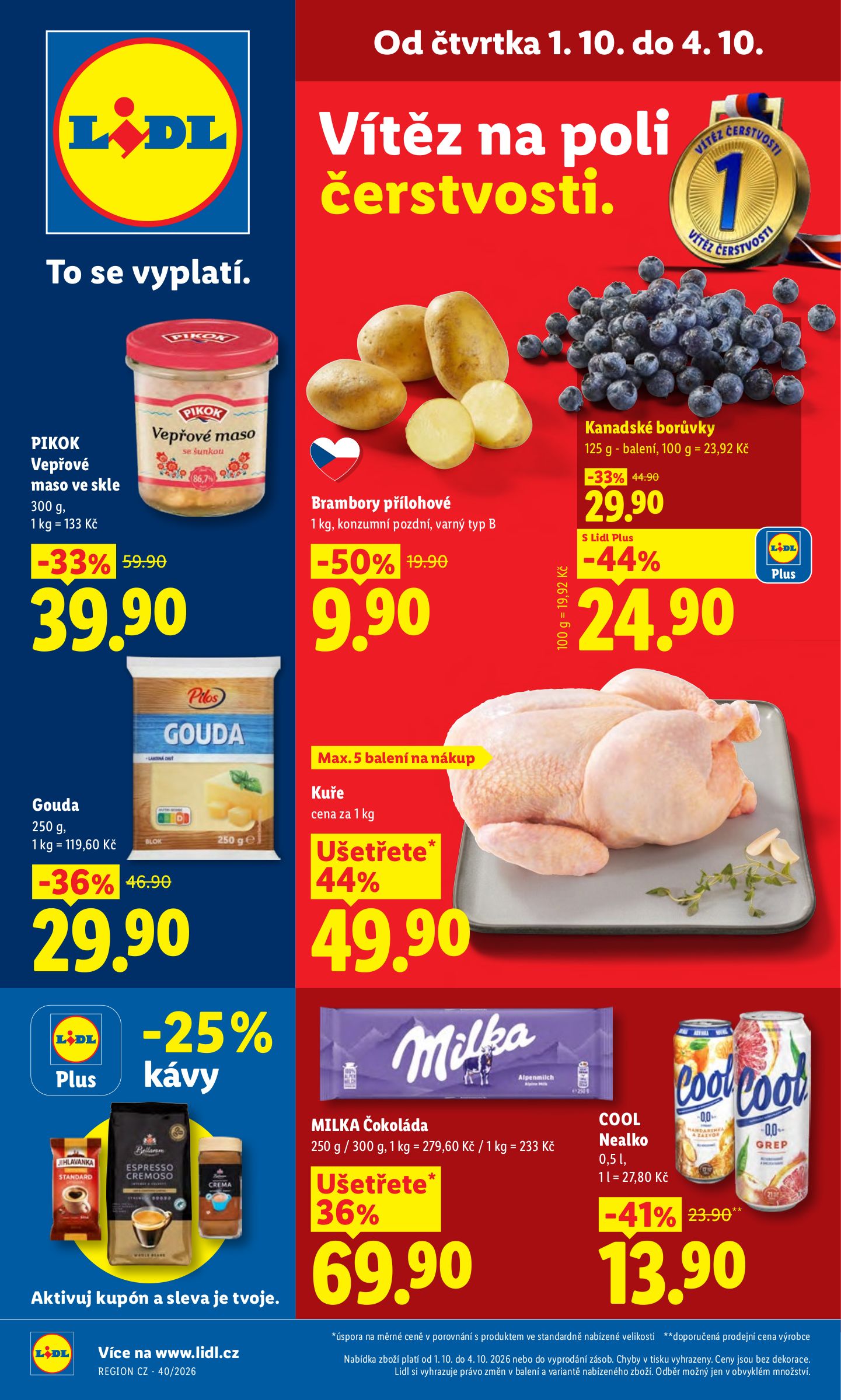 lidl - Aktuální Lidl leták platný od čtvrtka 01.10.2026 do neděle 04.10.2026