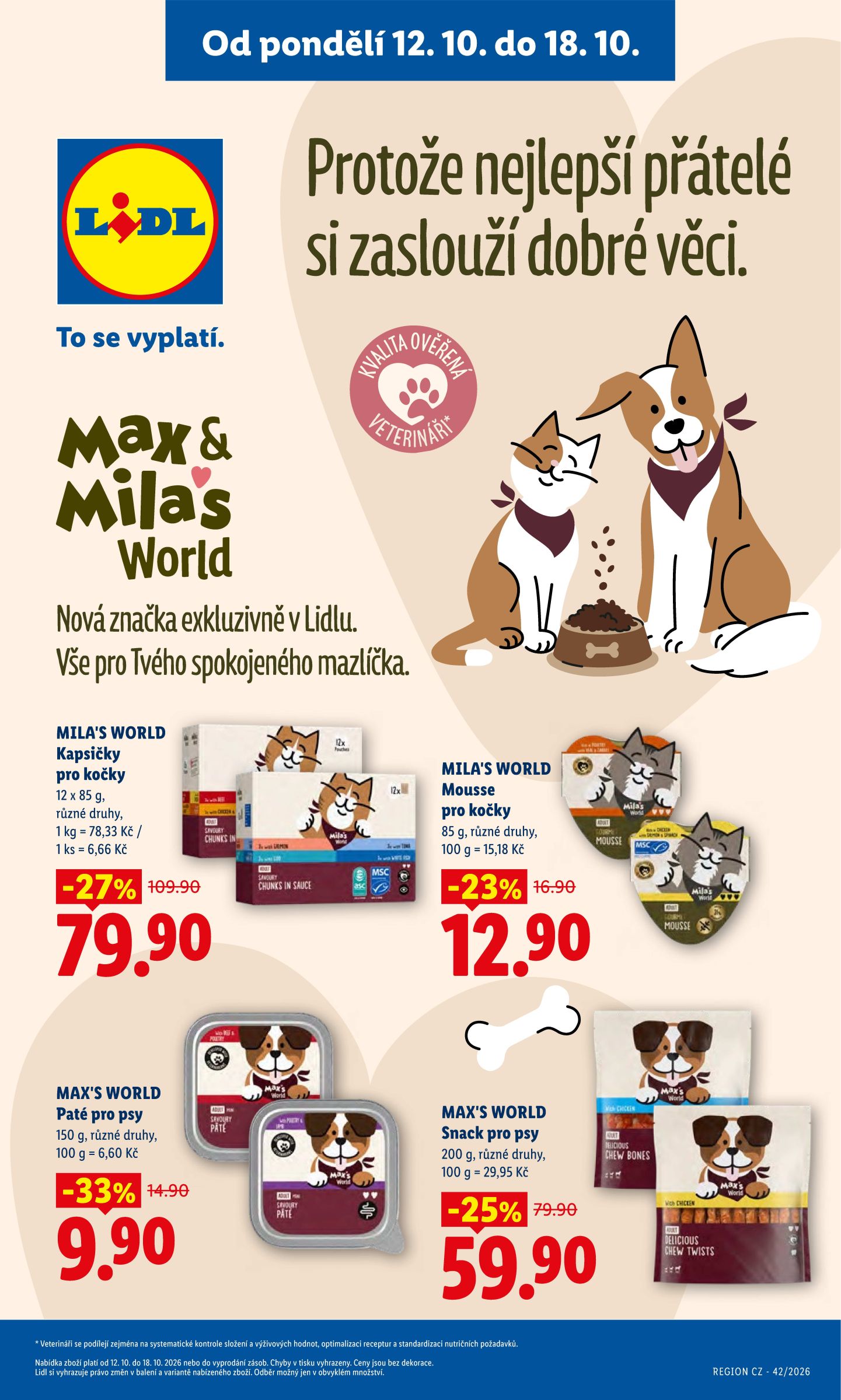 lidl - Lidl - Max & Mila's World leták na příští týden od pondělí 12.10.2026 do neděle 18.10.2026