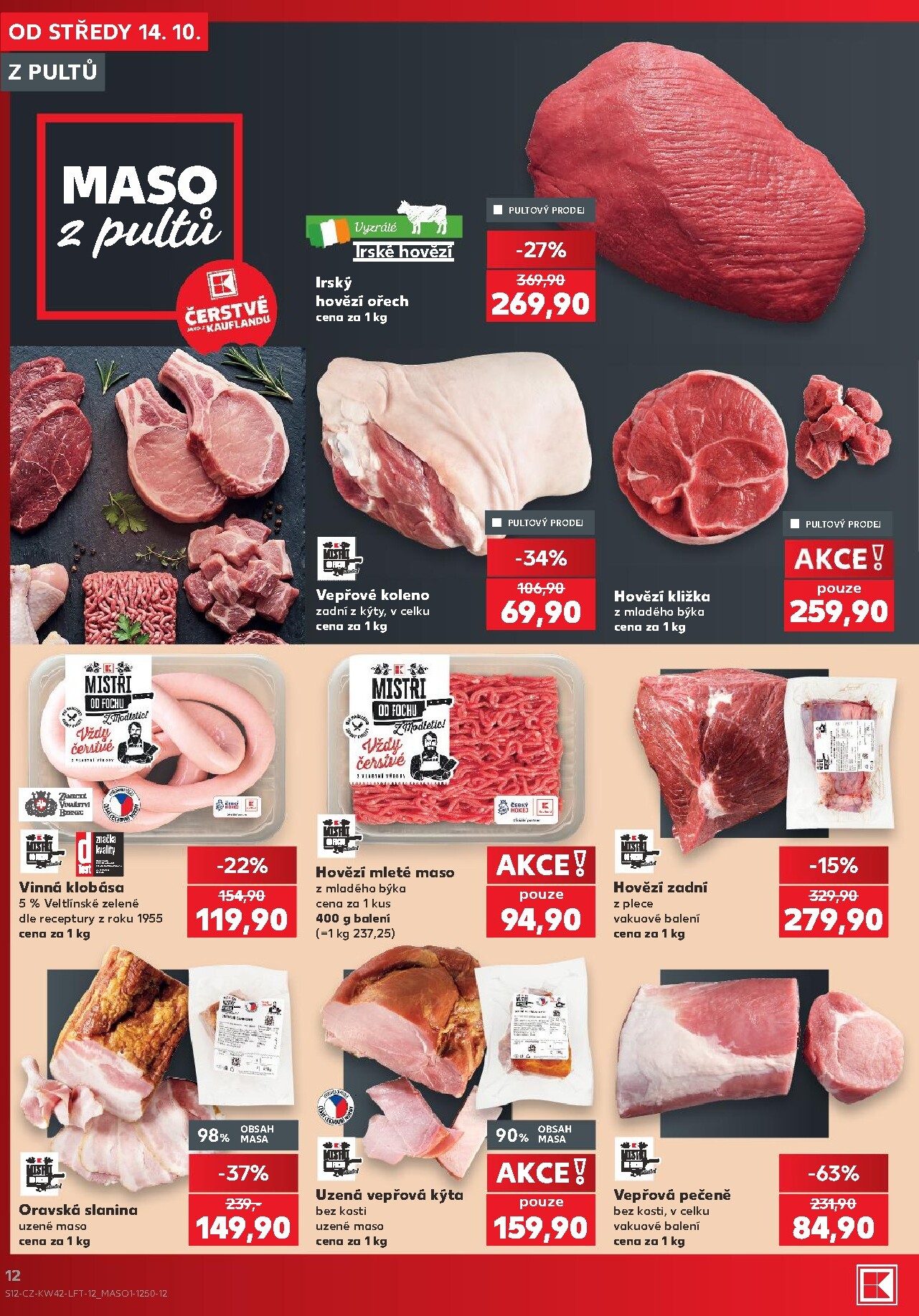 kaufland - Kaufland - Kolín leták na příští týden od středy 14.10.2026 do úterý 20.10.2026 - page: 12