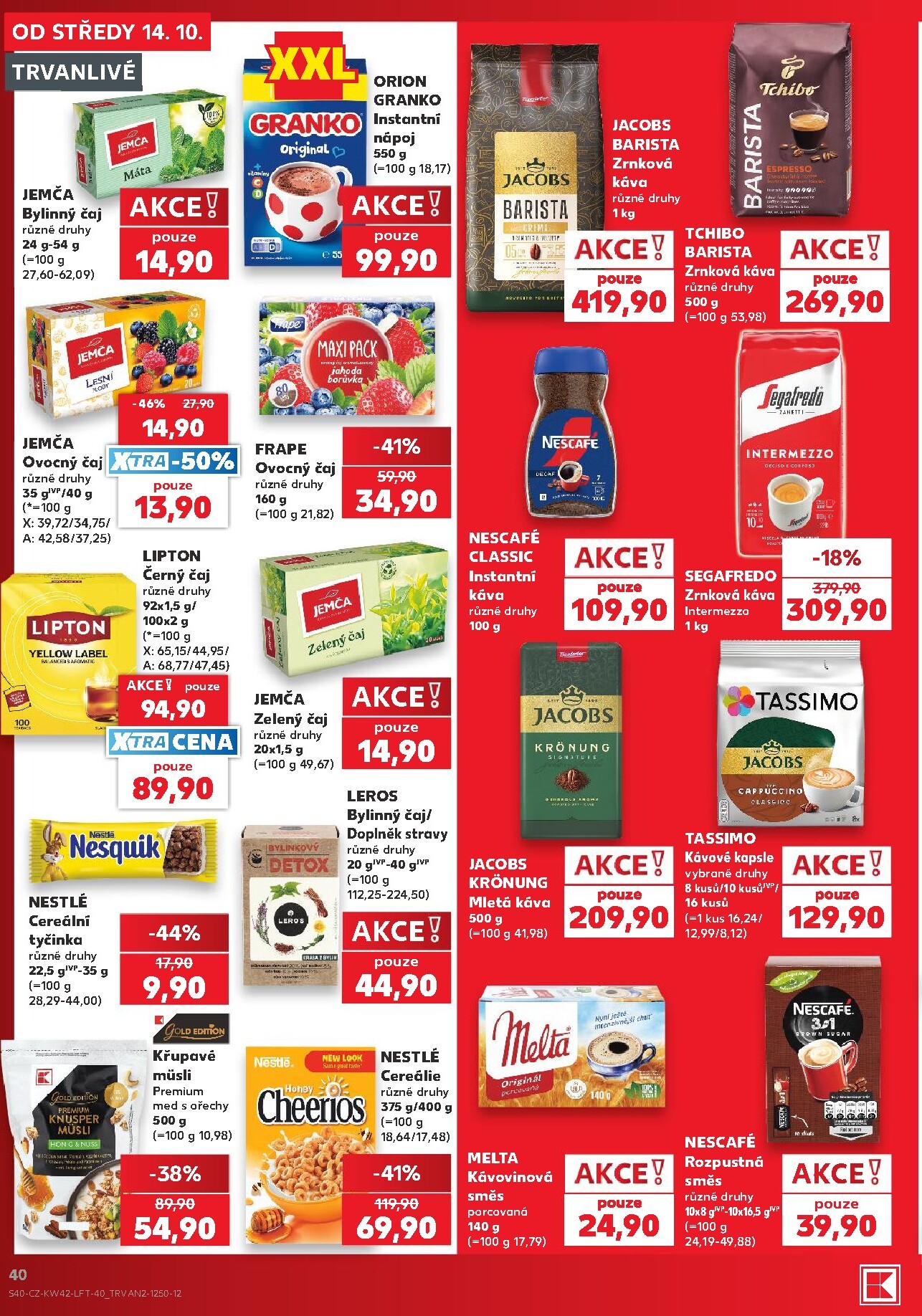 kaufland - Kaufland - Kolín leták na příští týden od středy 14.10.2026 do úterý 20.10.2026 - page: 40