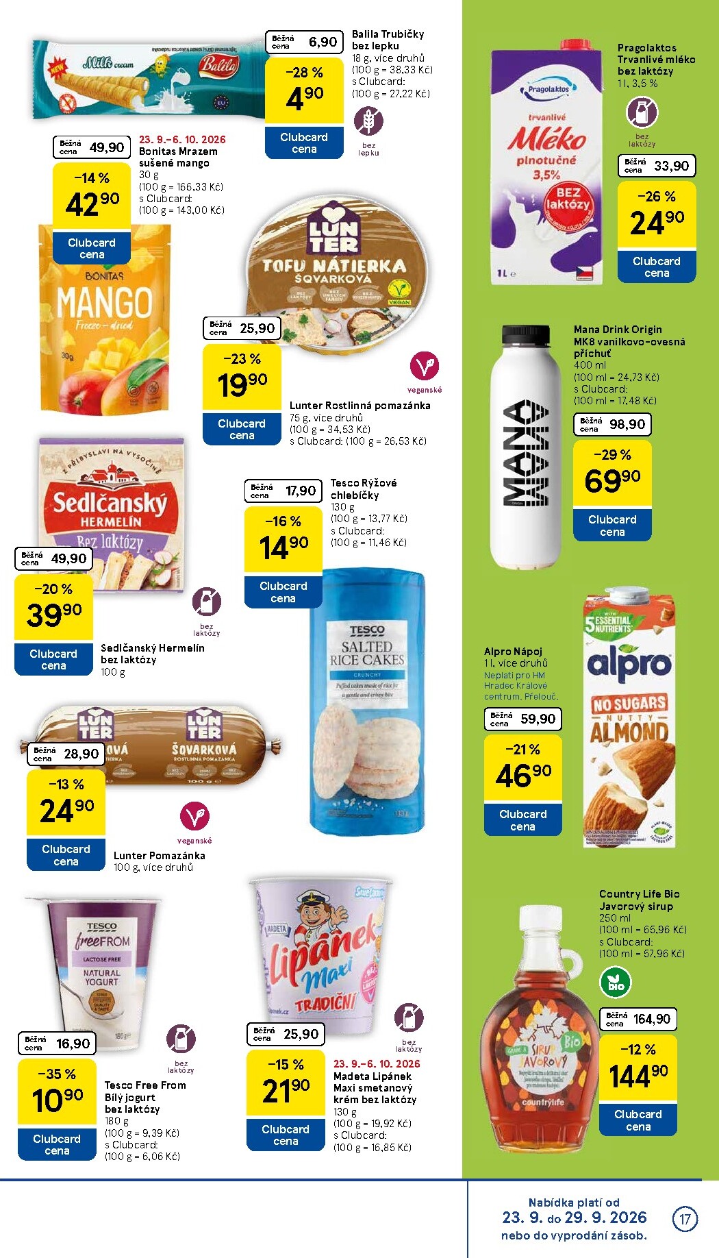 tesco - Aktuální Tesco leták platný od středy 23.09.2026 do úterý 29.09.2026 - page: 17