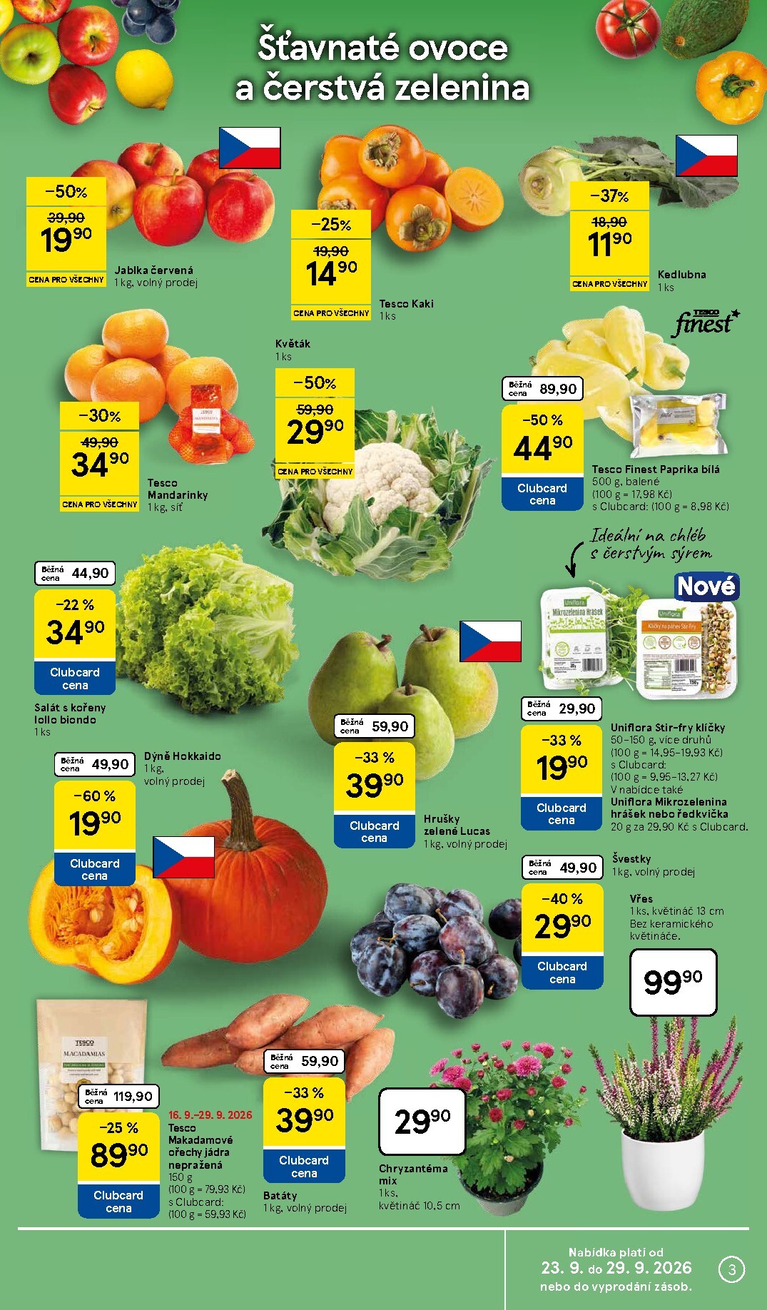 tesco - Aktuální Tesco leták platný od středy 23.09.2026 do úterý 29.09.2026 - page: 3