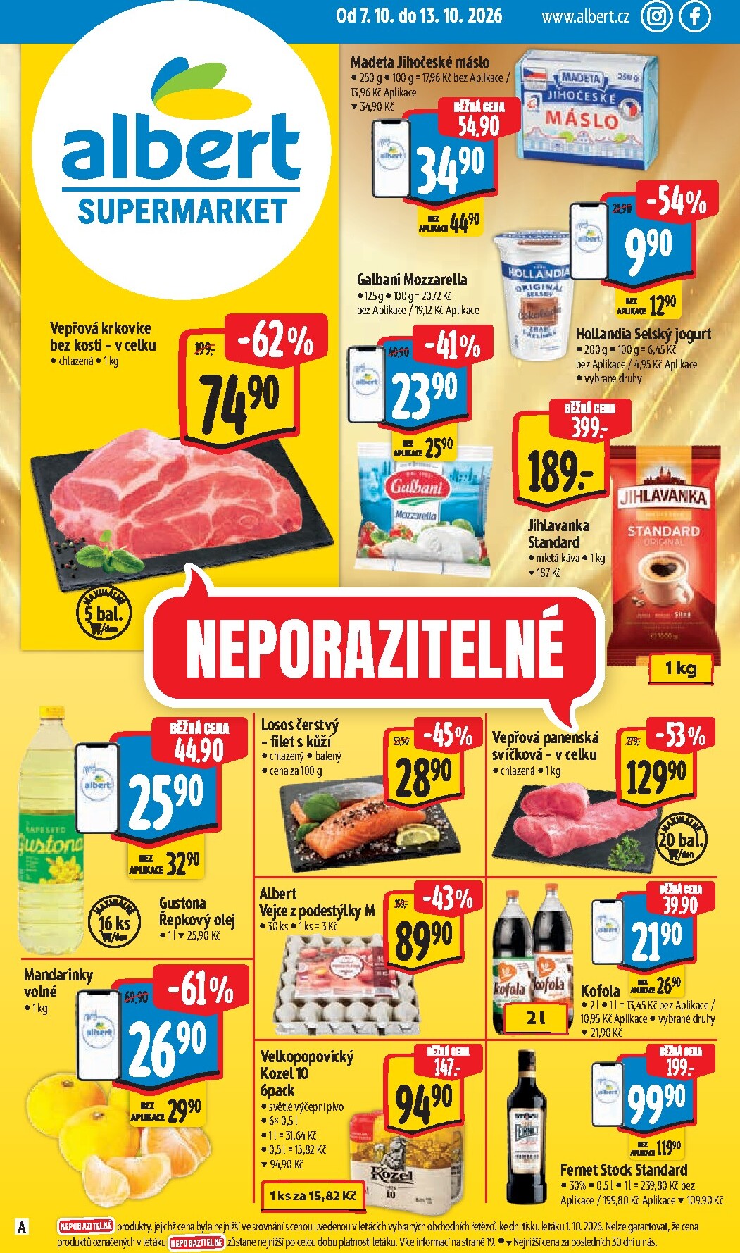 albert - Budoucí Albert Supermarket leták platný od středy 07.10.2026 do úterý 13.10.2026